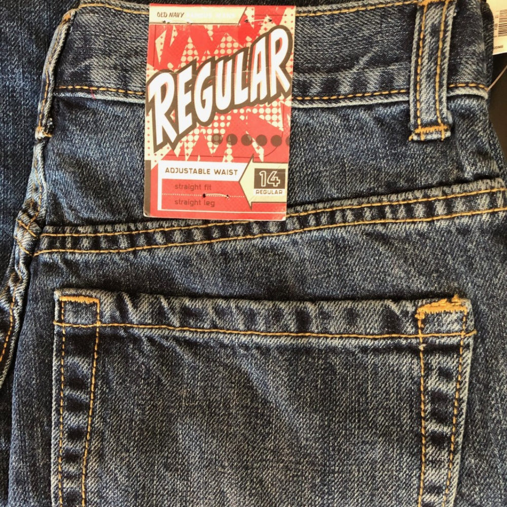 OLD NAVY BoYS JEANS size 14 REGULAR STRAIGHT CUT - Picture 2 of 2